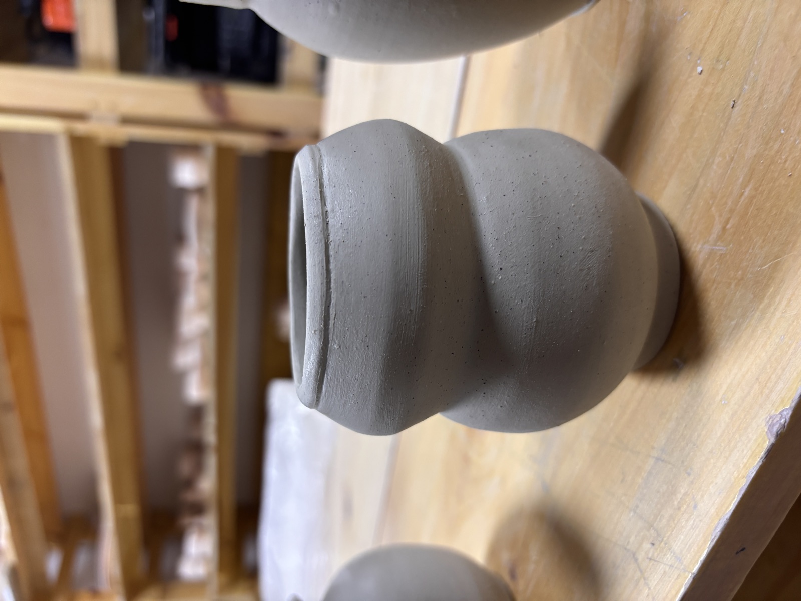 Ceramics piece on shelf